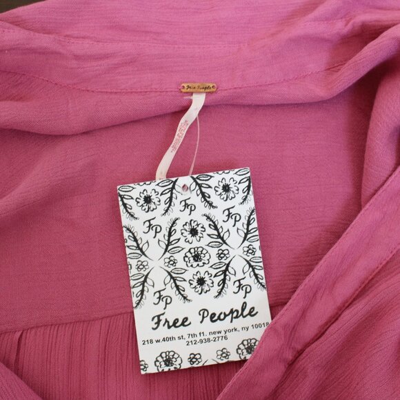 Free People Worlds Apart Tunic in Deep Plum - Picture 5 of 6